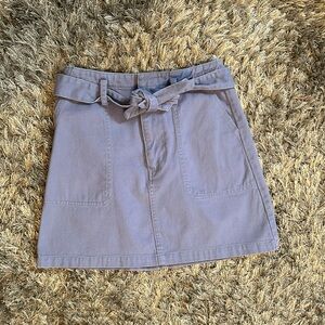 Mi Ami Periwinkle Mini Skirt w/ Tie Belt